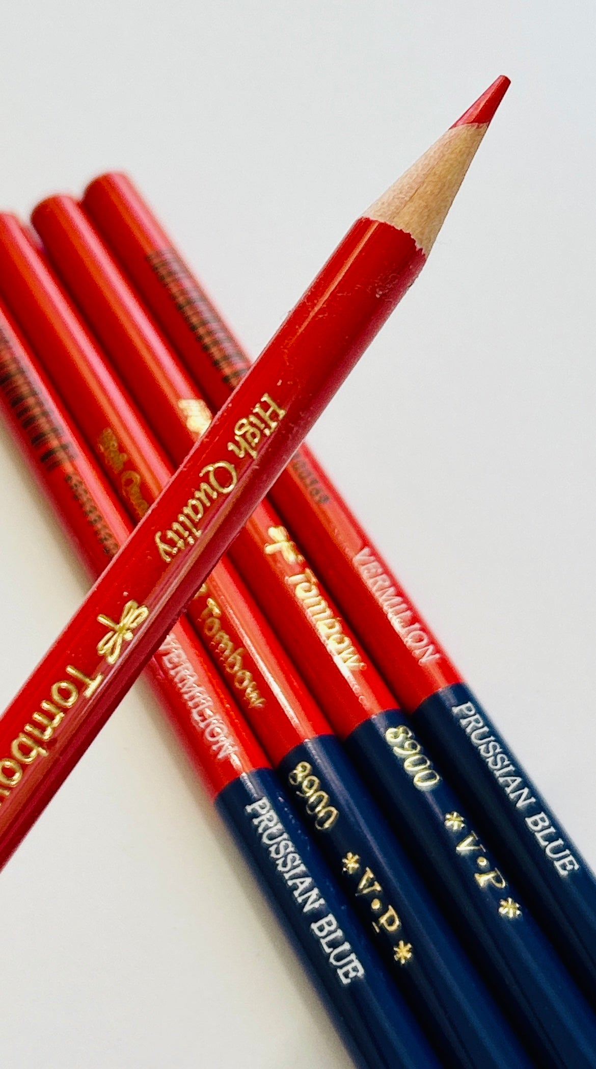 Tombow 8900-VP Colored Pencil Red & Blue Set of 4