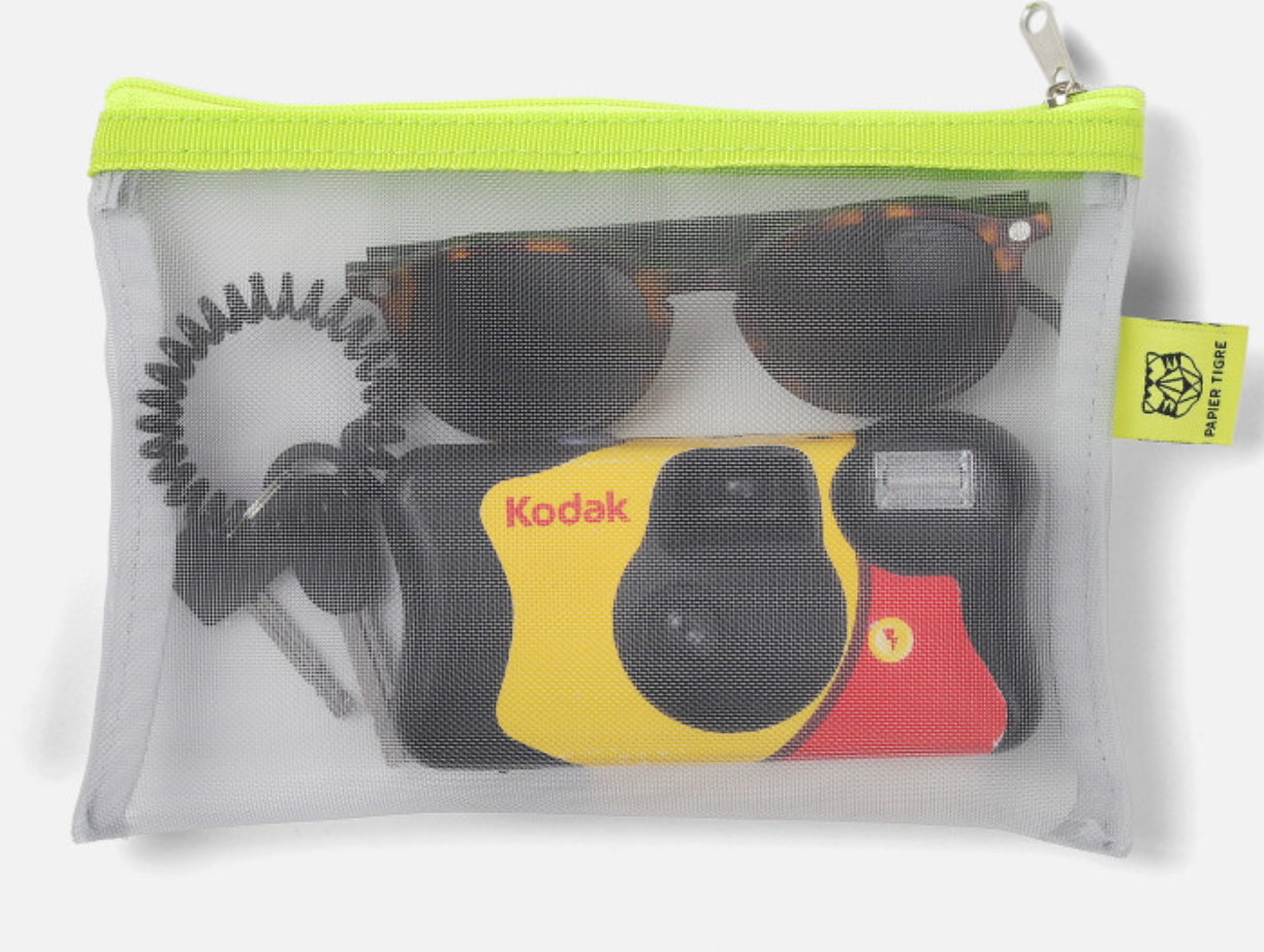 Medium Mesh Pouch in Lime by Papier Tigre