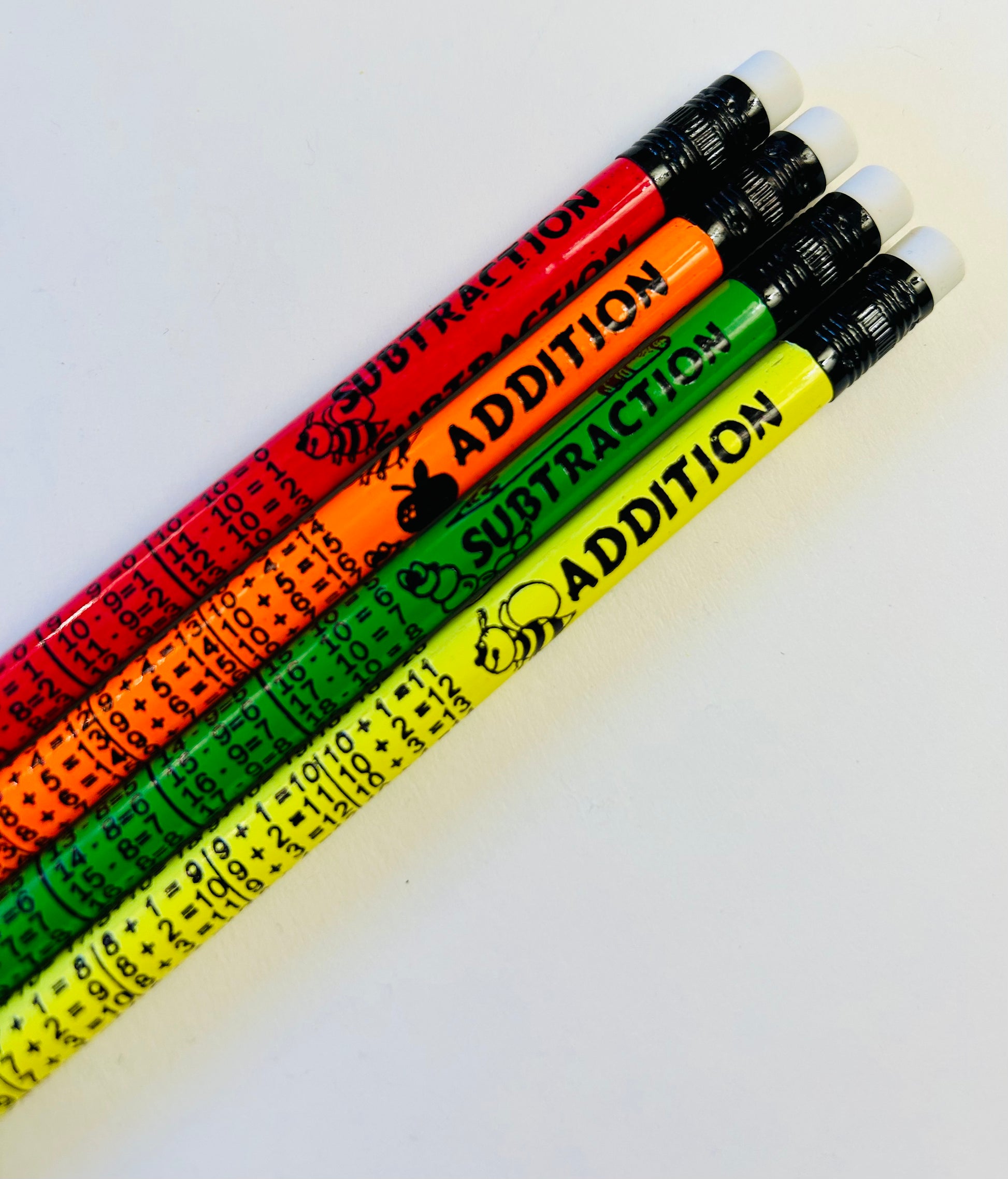 Addition & Subtraction Tables Pencil Pack – Perry Pencil & Paper