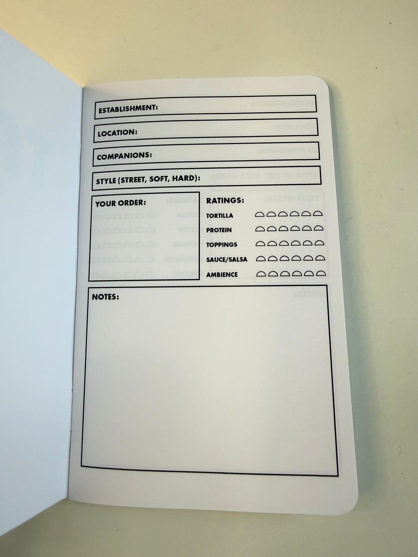 The Taco Log Book