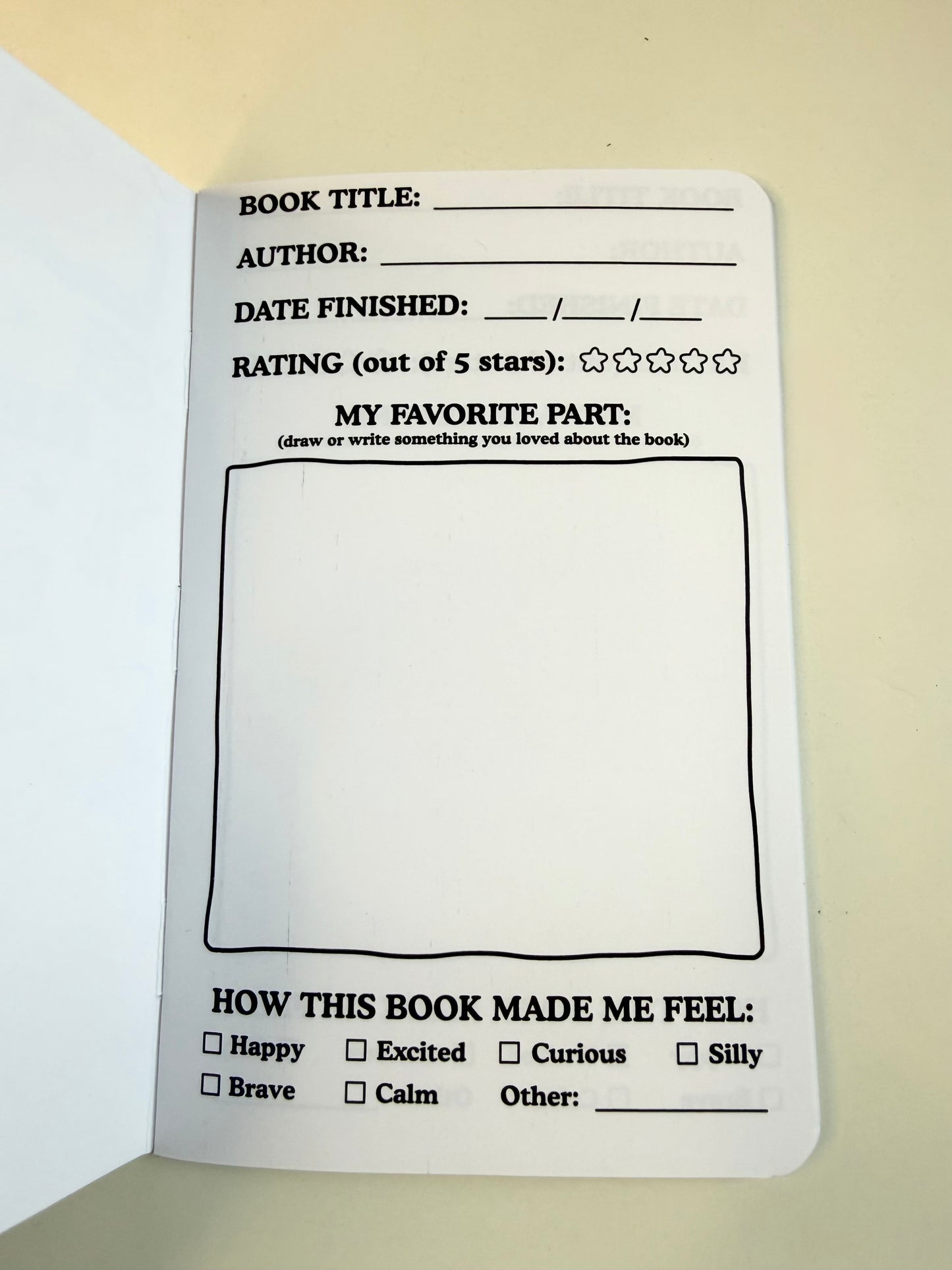 My Reading Log for Kids