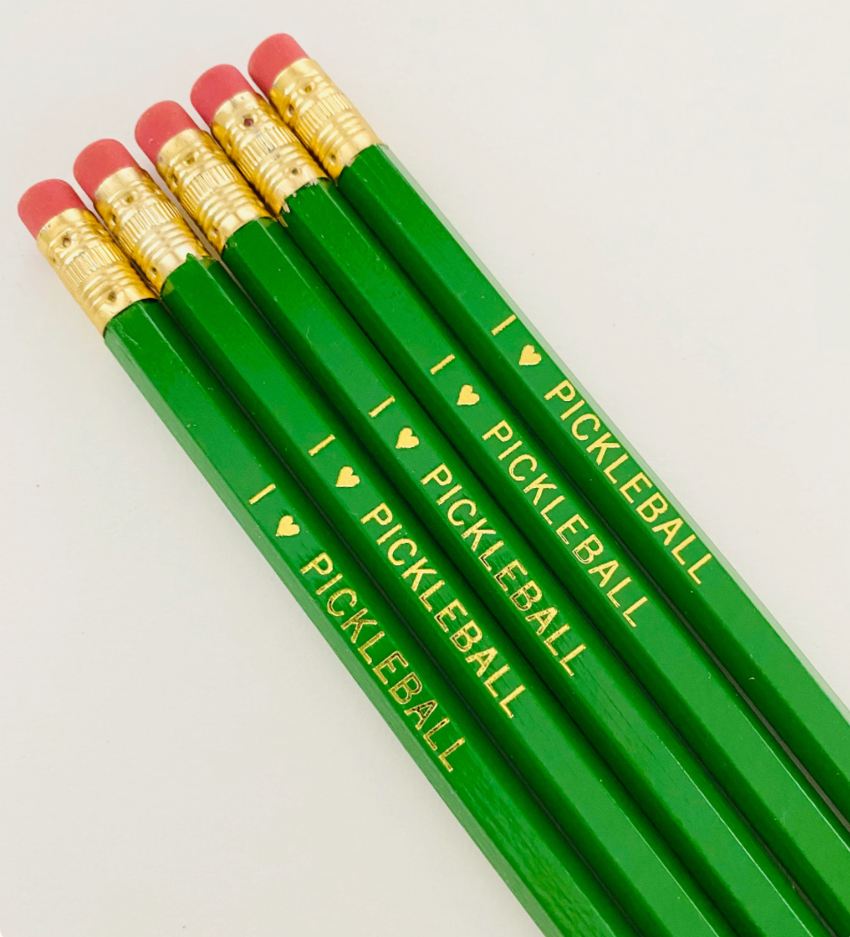 I Love Pickleball Pencil Set