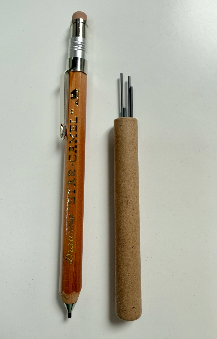 Star-Camel Mini Mechanical Pencil w/ Pocket Clip & Refills