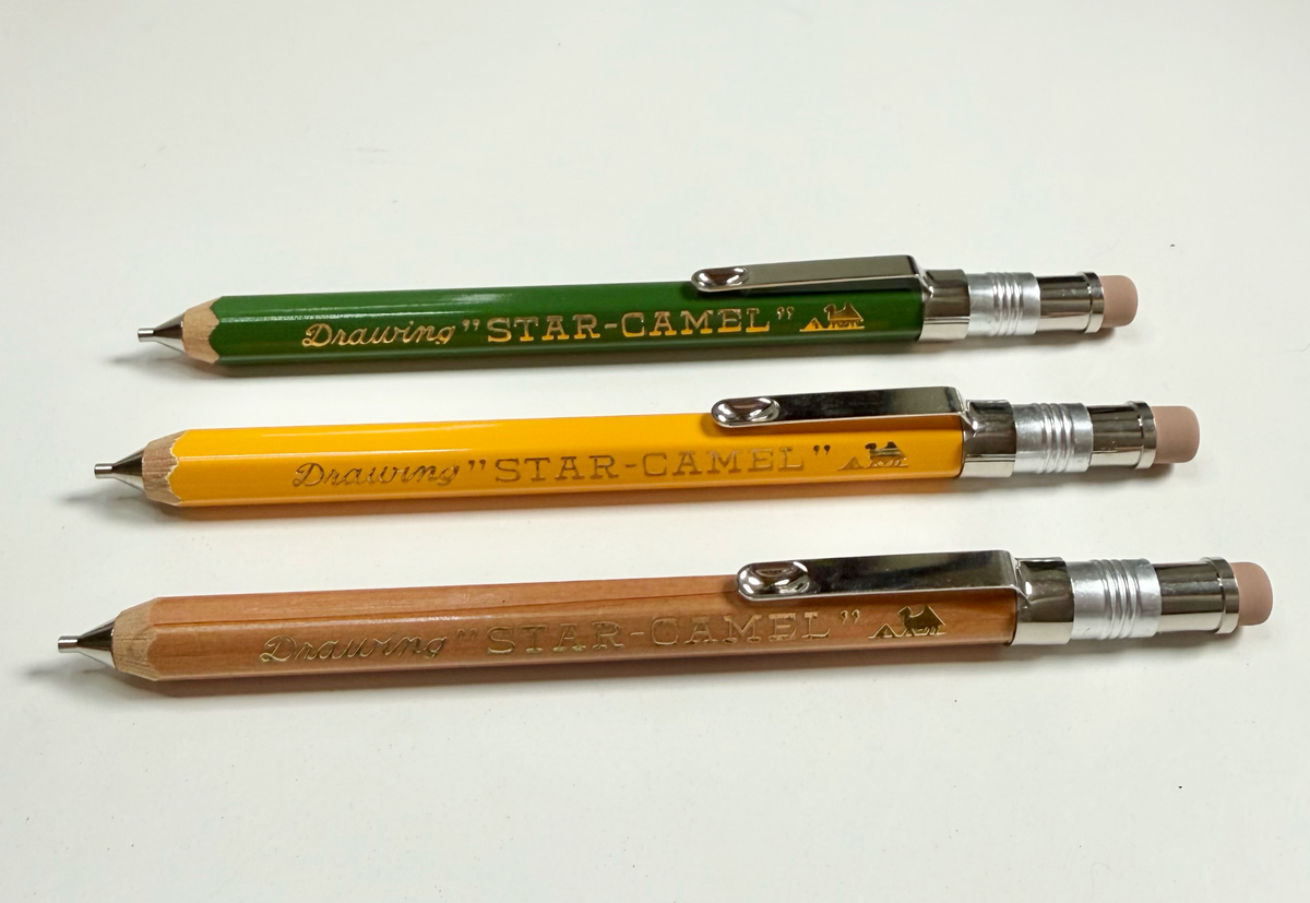 Star-Camel Mini Mechanical Pencil w/ Pocket Clip & Refills