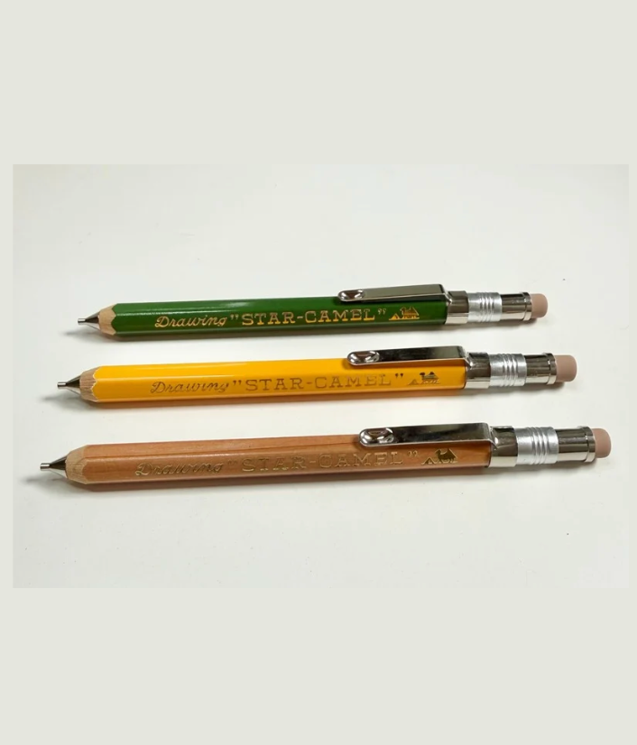 Star-Camel Mini Mechanical Pencil w/ Pocket Clip & Refills
