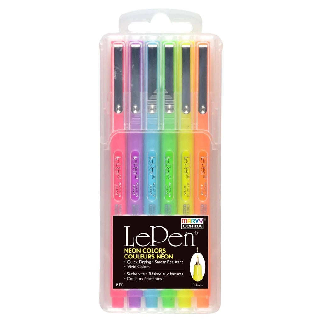 LePen 6 Piece Neon Set - Marvy Uchida