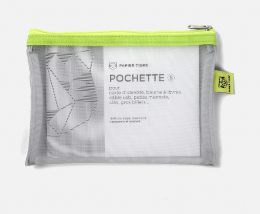 Medium Mesh Pouch in Lime by Papier Tigre